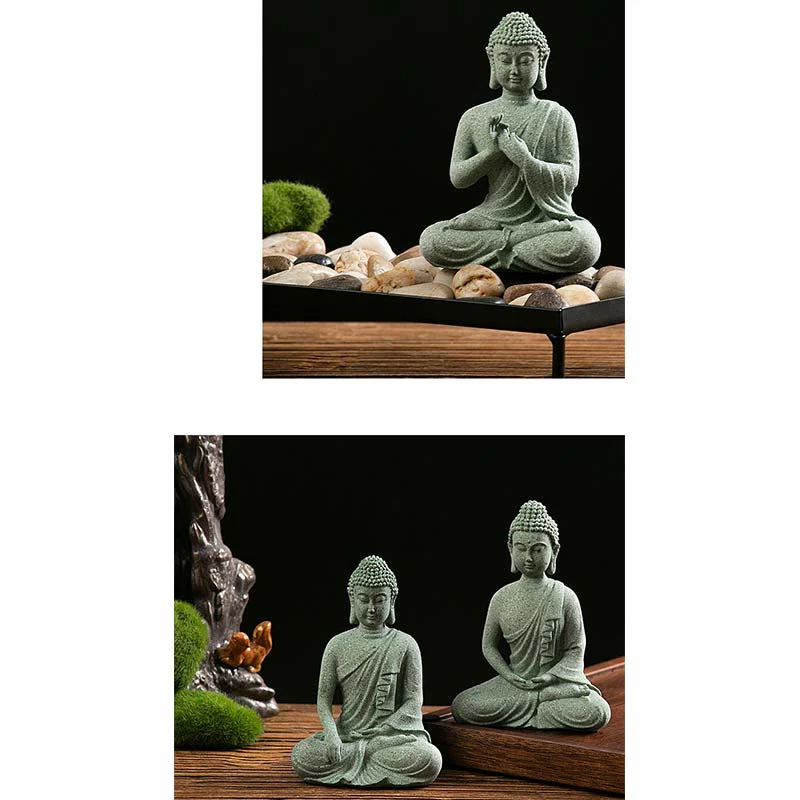 Buddha Stones Tibetan Meditation Contemplation Buddha Serenity Compassion Statue Figurine Decoration