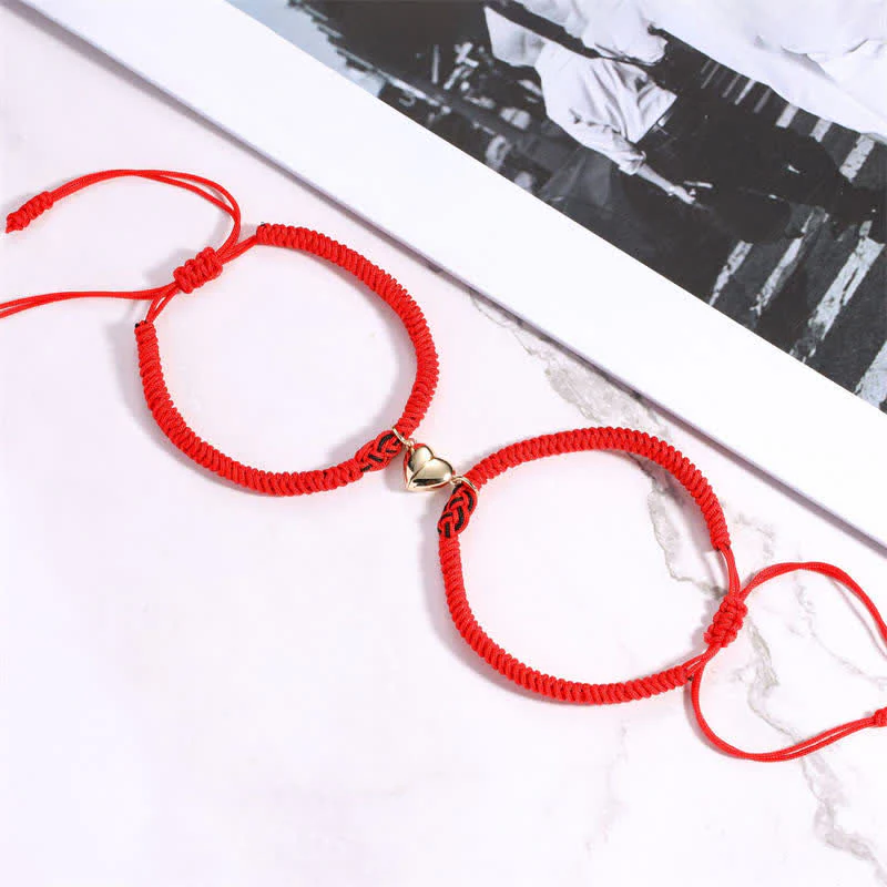 Buddha Stones 2Pcs Tibetan Luck Chinese Knot Protection String Bracelet
