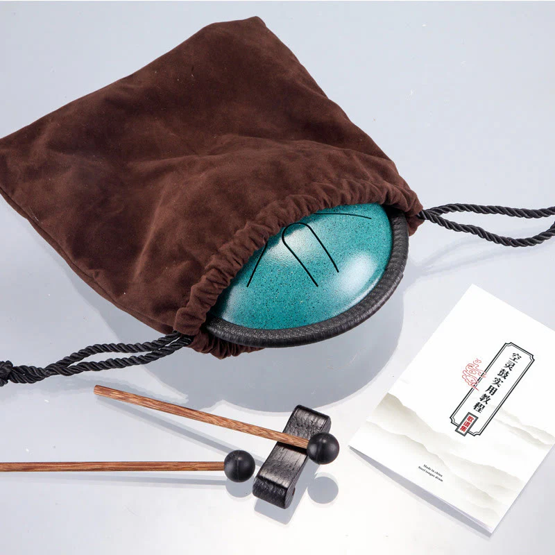 Buddha Stones Steel Tongue Drum Sound Healing Meditation Yoga Drum Kit 6 Note 5.5 Inch