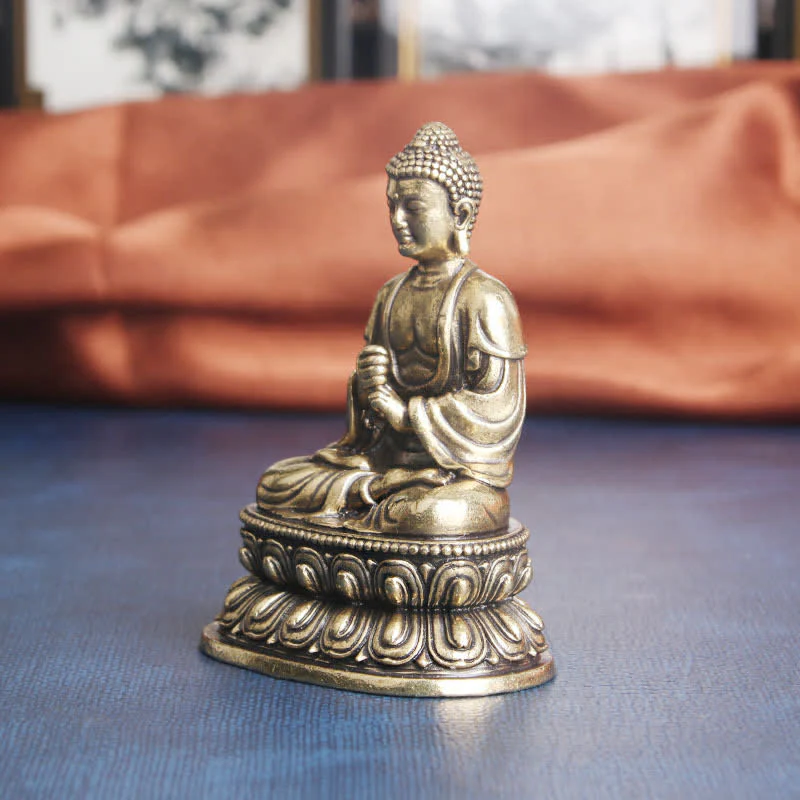 Buddha Stones Tathagata Buddha Serenity Copper Statue Decoration