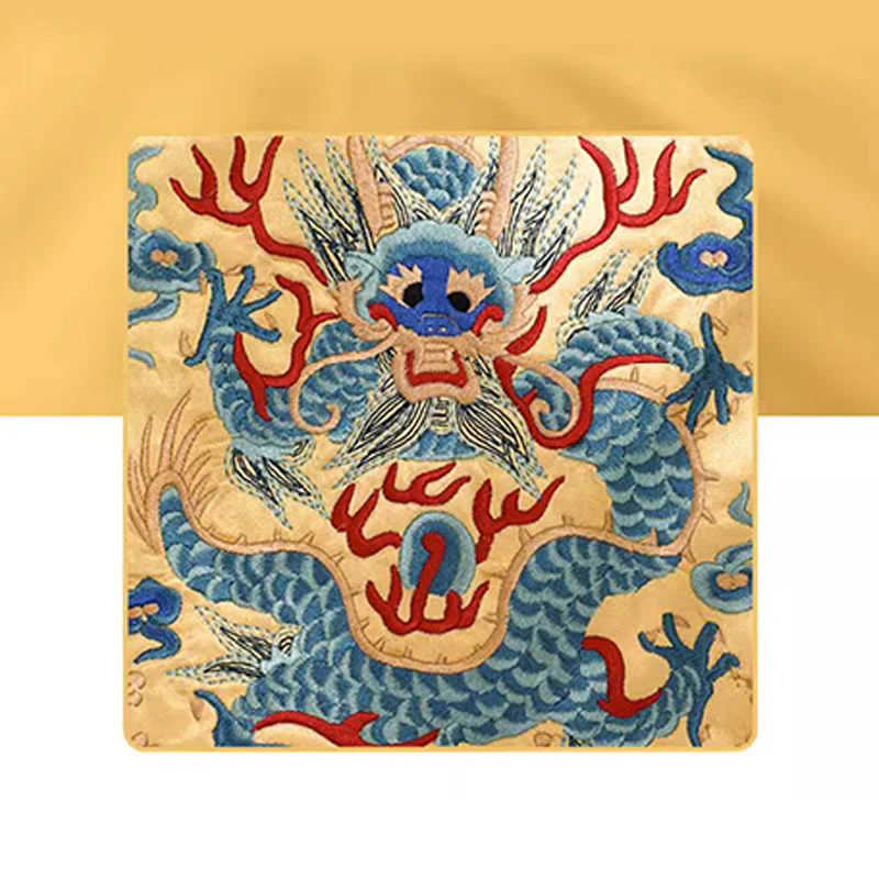 Buddha Stones Mythical Beast Phoenix Dragon Qilin Su Embroidery Ticket Folder Storage Journey Shopping Purse Handbag