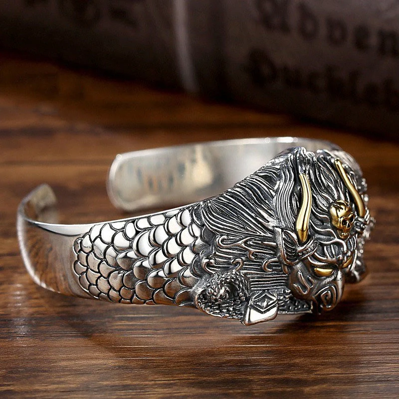 Buddha Stones Tibetan Garuda Bird Wisdom Protection Bracelet Bangle