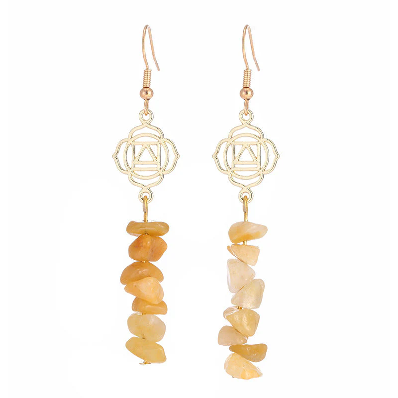 Healing Crystals Zen Cairn Confidence Earrings (Extra 30% Off | USE CODE: FS30)