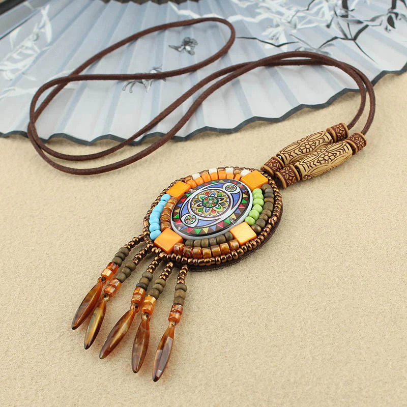 Buddha Stones Mandala Pattern Beads Creativity Necklace Pendant