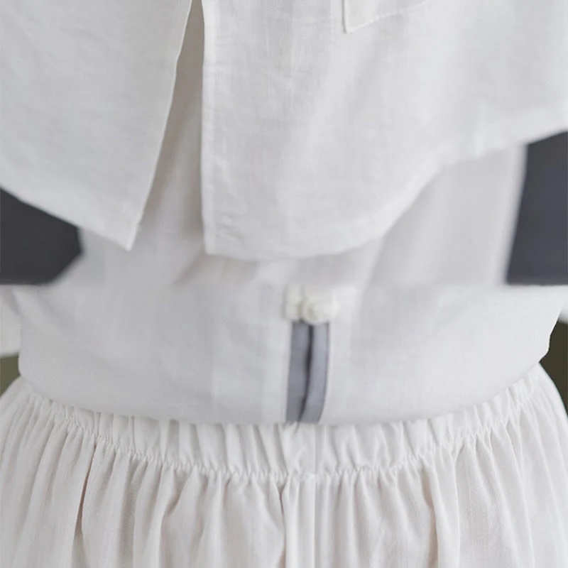 Buddha Stones 2pcs Cotton Tai Chi Shirt Top Pants Meditation Zen Clothing Women's Set