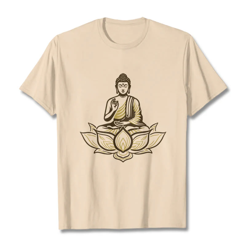 Buddha Stones Buddha Meditating In The Lotus Tee T-shirt