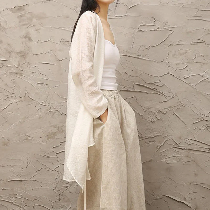 Buddha Stones Simple White Beige Pattern Meditation Spiritual Zen Practice Yoga Clothing Women's Clothes