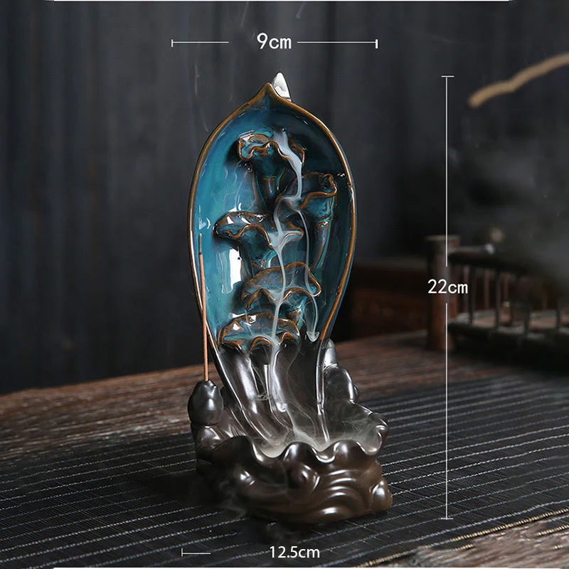 Buddha Stones Waterfall Incense Burner Backflow Incense Holder