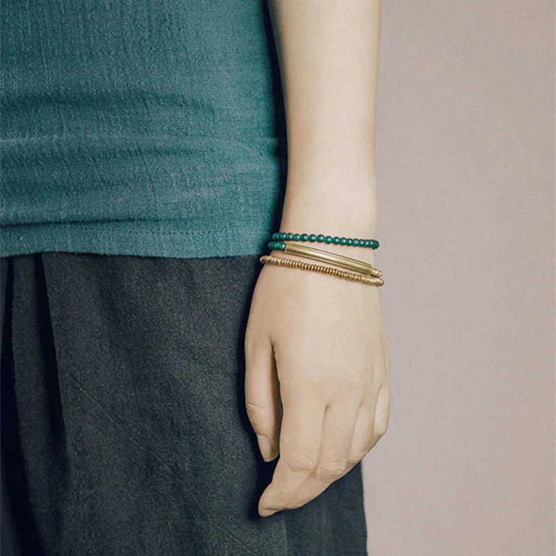 Tibetan Various Agate Stone Copper Protection Triple Wrap Bracelet (Extra 30% Off | USE CODE: FS30)