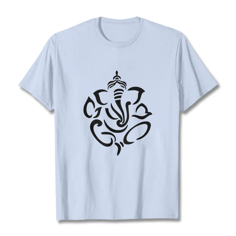 Buddha Stones Ganesh Elephant Sketch Illustration Tee T-shirt