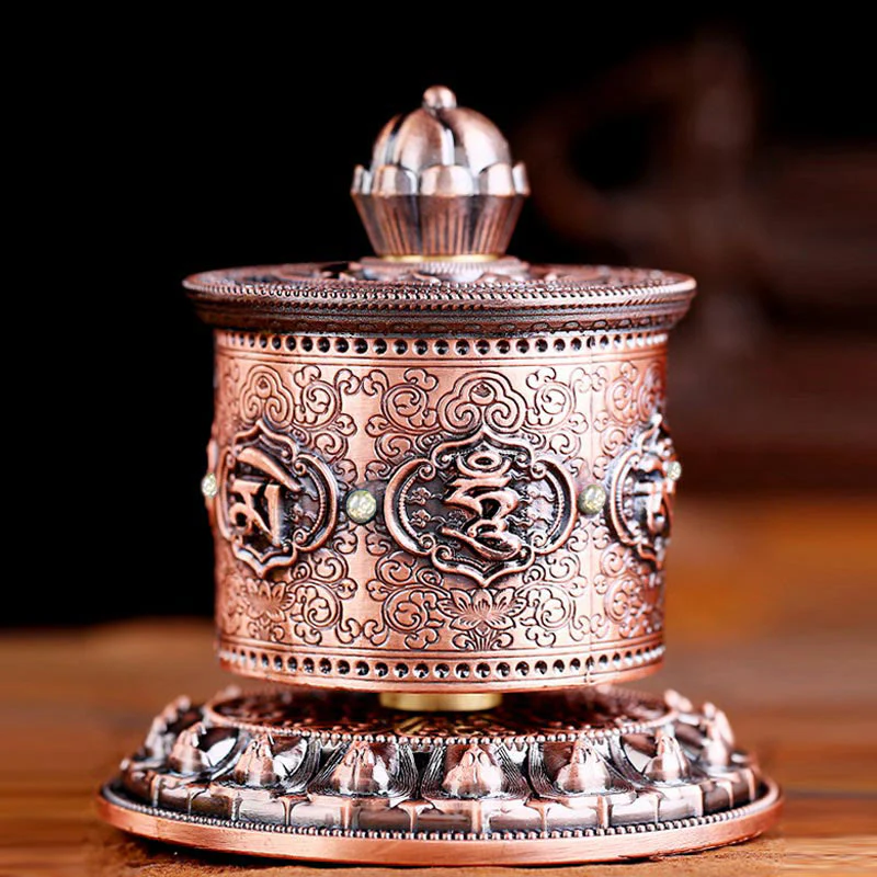 Buddha Stones Tibetan Blessing Prayer Wheel Car Decoration