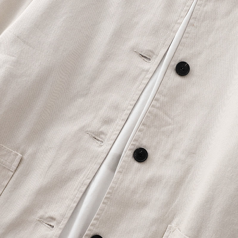 Buddha Stones Commute Patchwork Design Cotton Women's Jacket With Pockets