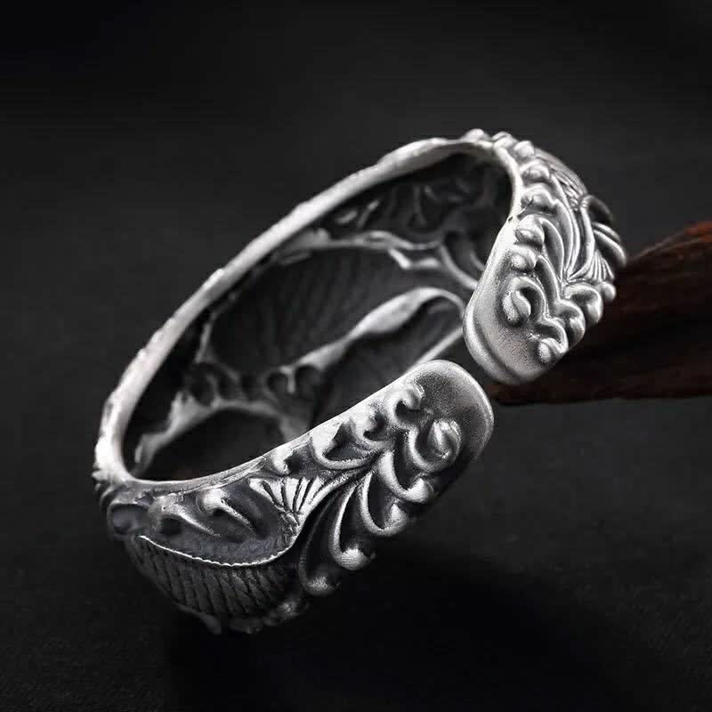 Buddha Stones Buddha Stones Koi Fish Lotus Luck Wealth Bracelet Bangle