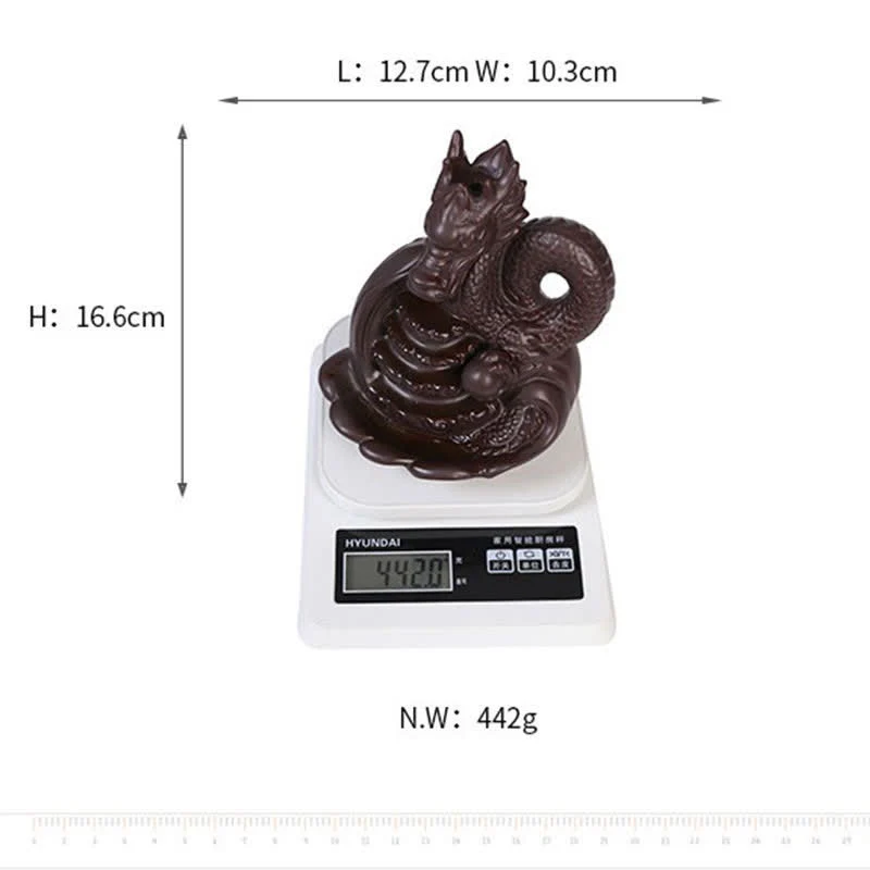 Buddha Stones Dragon Pattern Success Ceramic Incense Burner Decoration
