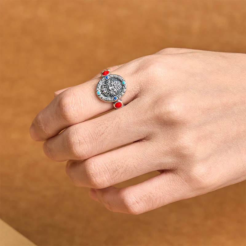 Buddha Stones Zakiram Copper Adjustable Wealth Open Ring