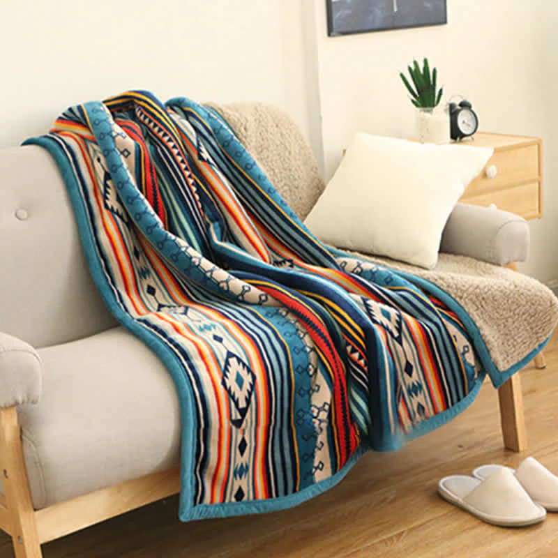 Buddha Stones Geometric Warm Soft Bed Throw Blanket