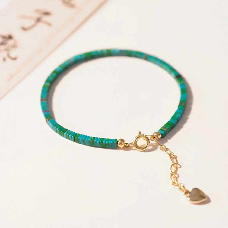 Buddha Stones Turquoise Beaded Friendship Strength Chain Bracelet