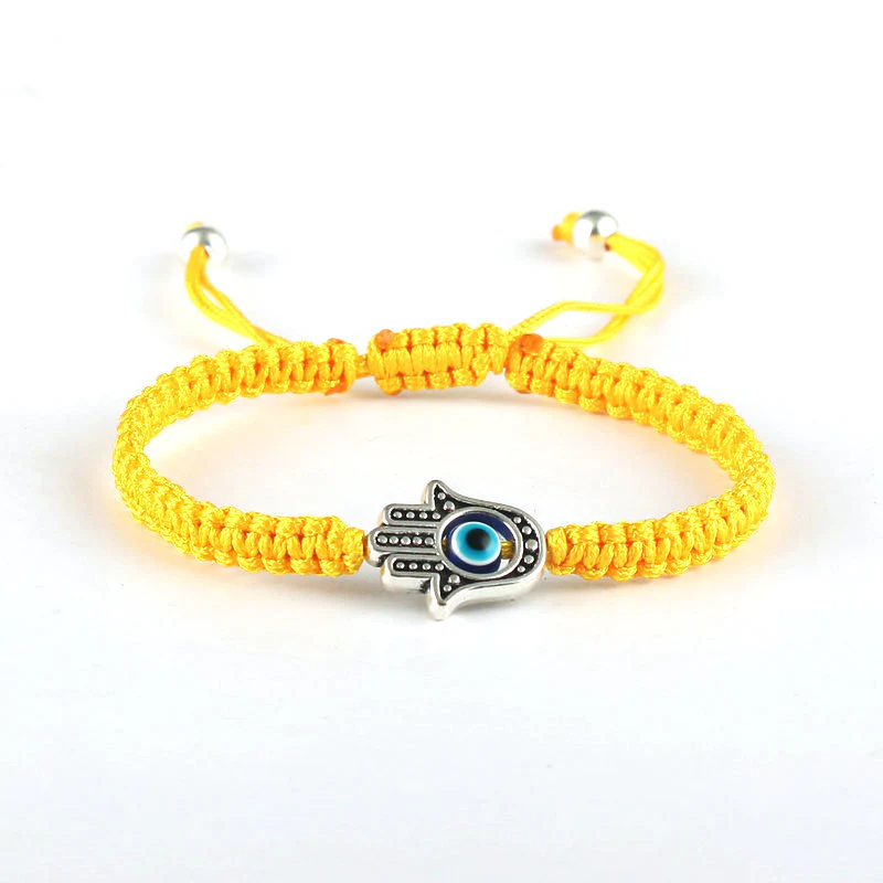 Buddha Stones Handmade Hamsa Symbol Protection Luck String Bracelet