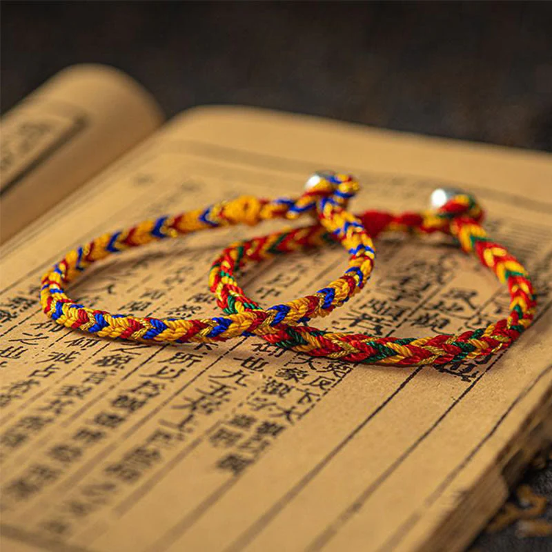 Buddha Stones May you be good fortune and success Lucky Multicolored Bracelet