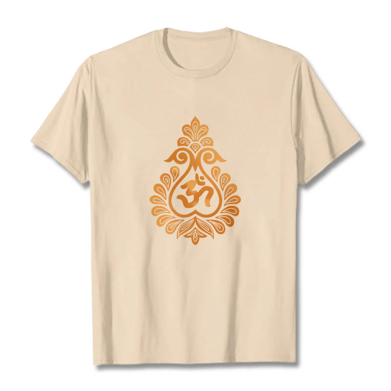 Buddha Stones Gourd OM Symbol Design Tee T-shirt