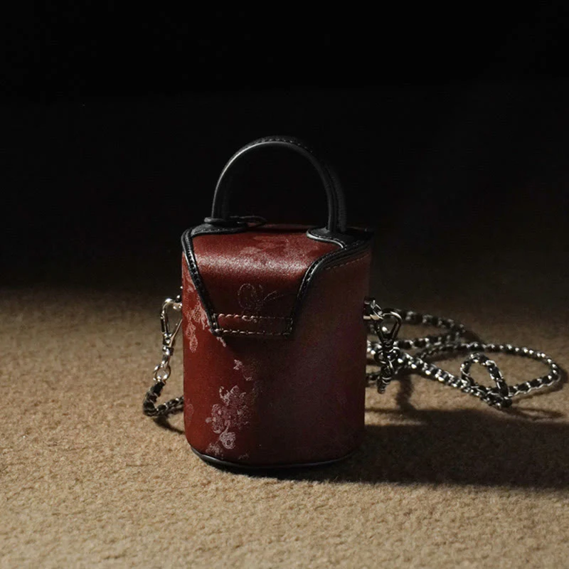 Buddha Stones Auspicious Clouds Butterfly Flowers Xiangyunsha Silk Crossbody Bag Hangbags