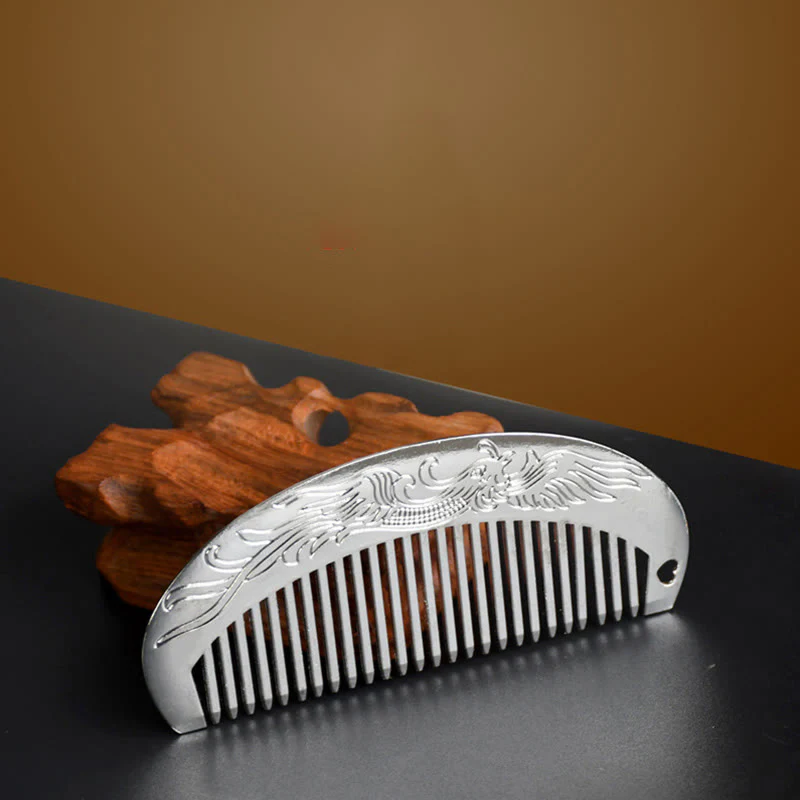 Buddha Stones Lucky Dragon Phoenix Protection Strength Comb