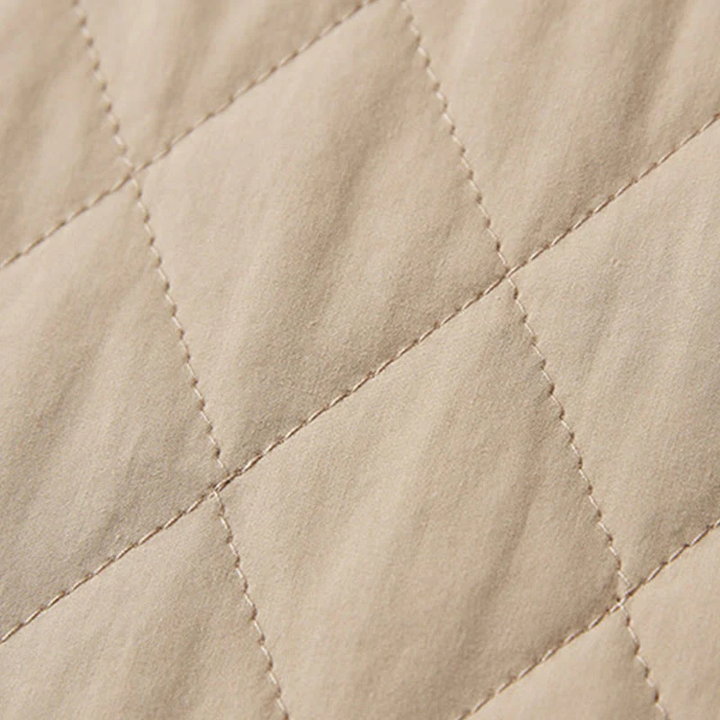 Buddha Stones Diamond Quilted Design Thermal Fleece-Lined Women's Harem Cotton Pants With Pockets