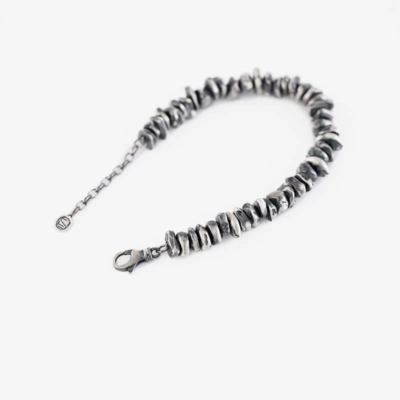 Buddha Stones 999 Sterling Silver Small Change Shape Protection Bracelet