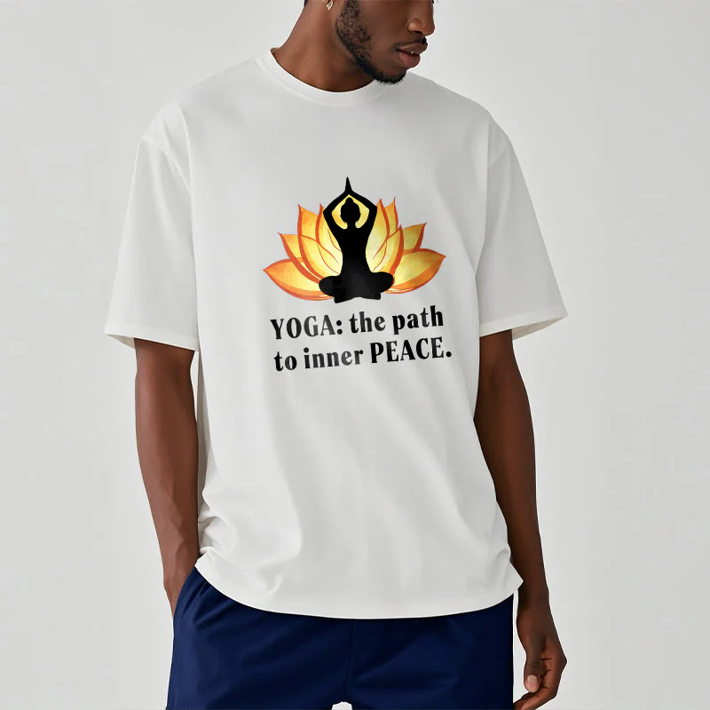 Buddha Stones Yoga The Path To Inner Peace Lotus Tee T-shirt