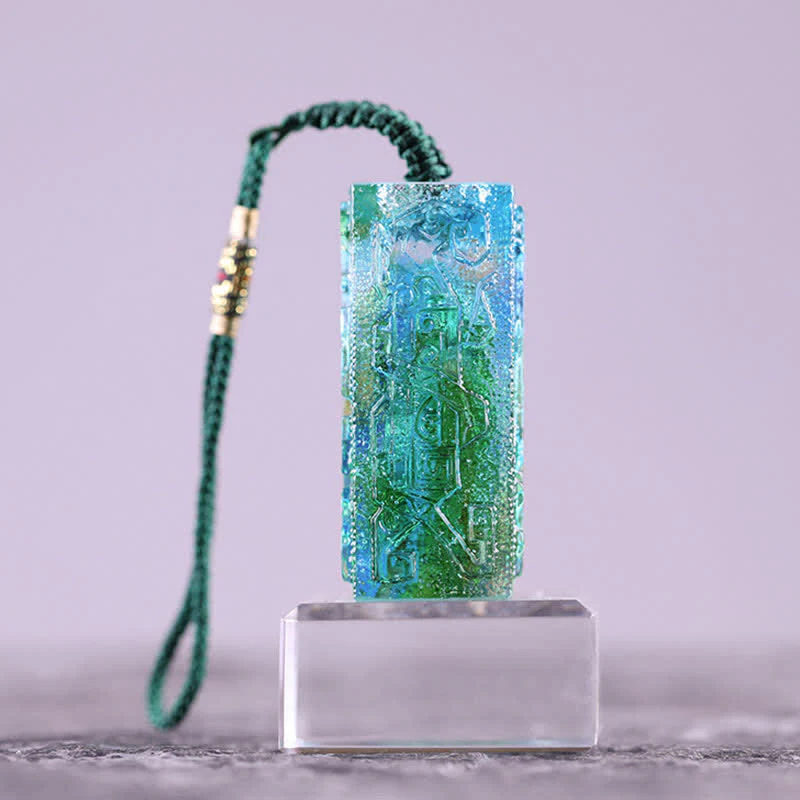 Buddha Stones Feng Shui Handmade Liuli Crystal Art Piece Home Office Decoration