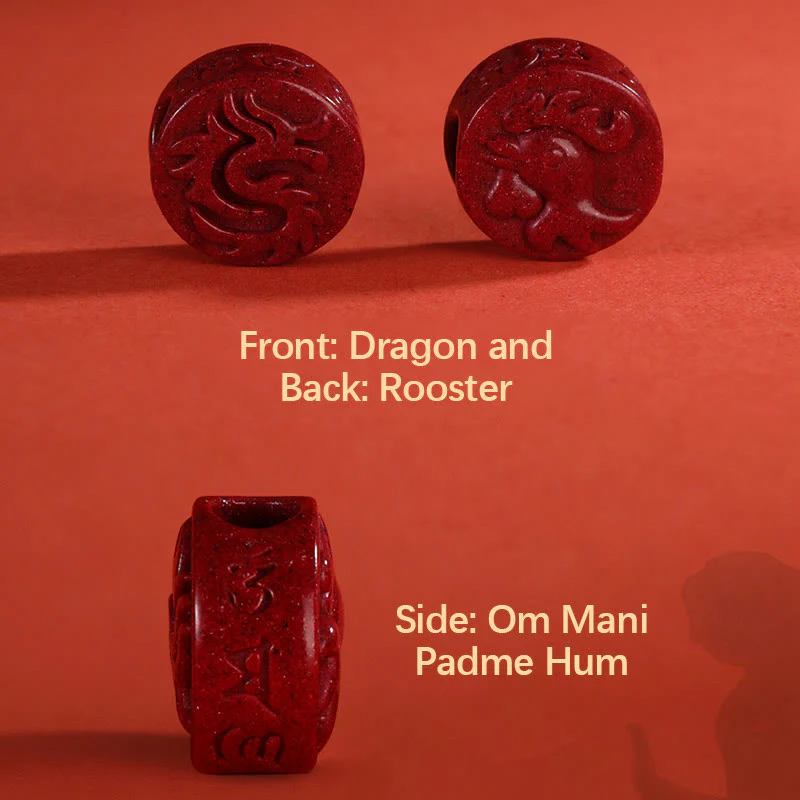 Buddha Stones Year of the Dragon 925 Sterling Silver Chinese Zodiac Cinnabar Auspicious Matches Blessing Bracelet (Extra 30% Off | USE CODE: FS30)