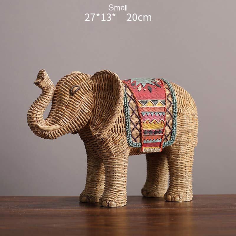 Buddha Stones Elephant Resin Wisdom Wealth Home Decoration