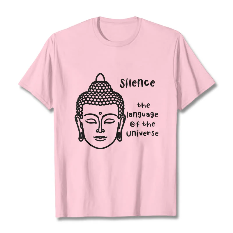 Buddha Stones Casual Meditating Buddha Head Pattern Cotton Tee T-shirt