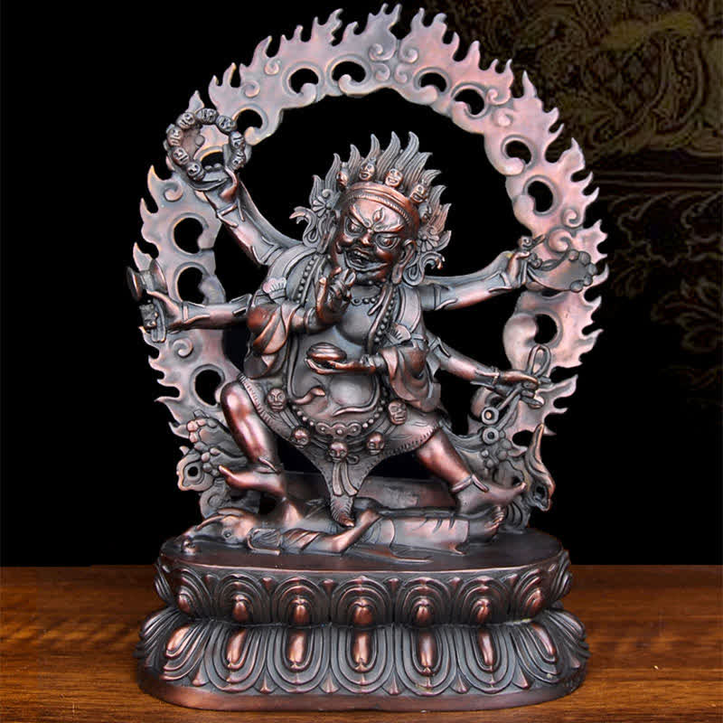 Buddha Stones Tibet Mahakala Bodhisattva Figurine Compassion Copper Statue Decoration