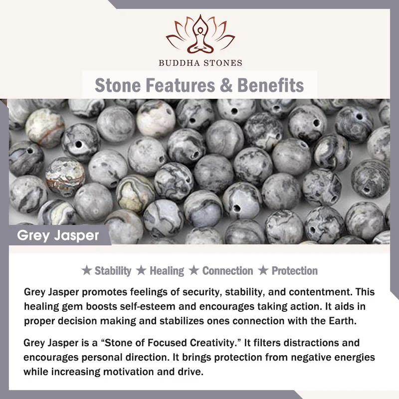 Buddha Stones 999 Sterling Silver PiXiu Black Onyx Grey Jasper Lava Rock Protection Bracelet