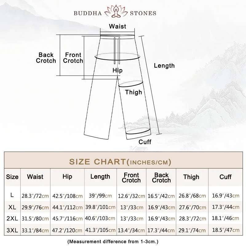 Buddha Stones 2Pcs Men's Tang Suit Koi Fish Pattern Frog-Button Long Sleeve Shirt Pants Set