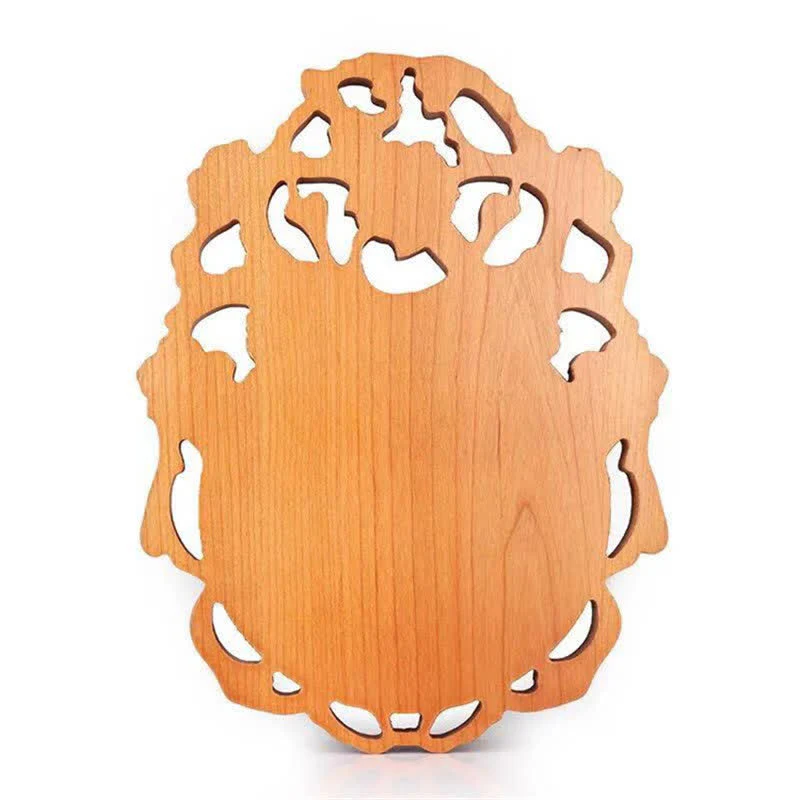 Buddha Stones Feng Shui Bagua Map Peach Wood Chinese Knotting Balance Energy Map