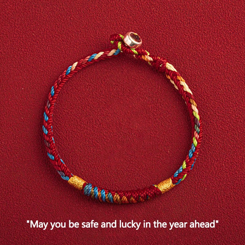 Buddha Stones May You Be Safe And Lucky In The Year Ahead Multicolored Bracelet