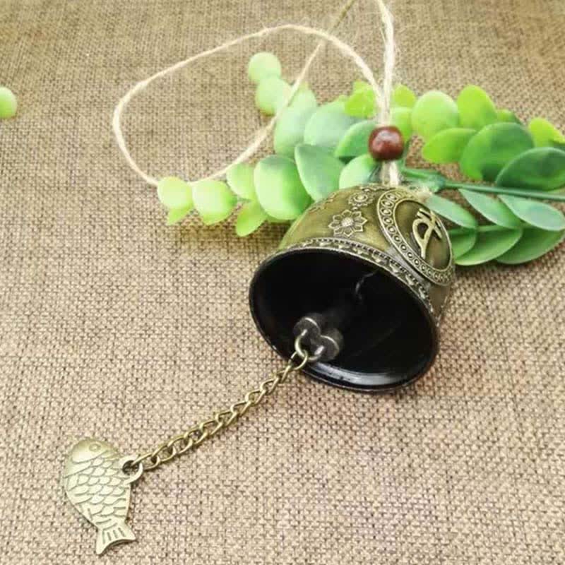 Buddha Stones Feng Shui Buddha Koi Fish Dragon Elephant Wind Chime Bell Luck Wall Hanging Decoration