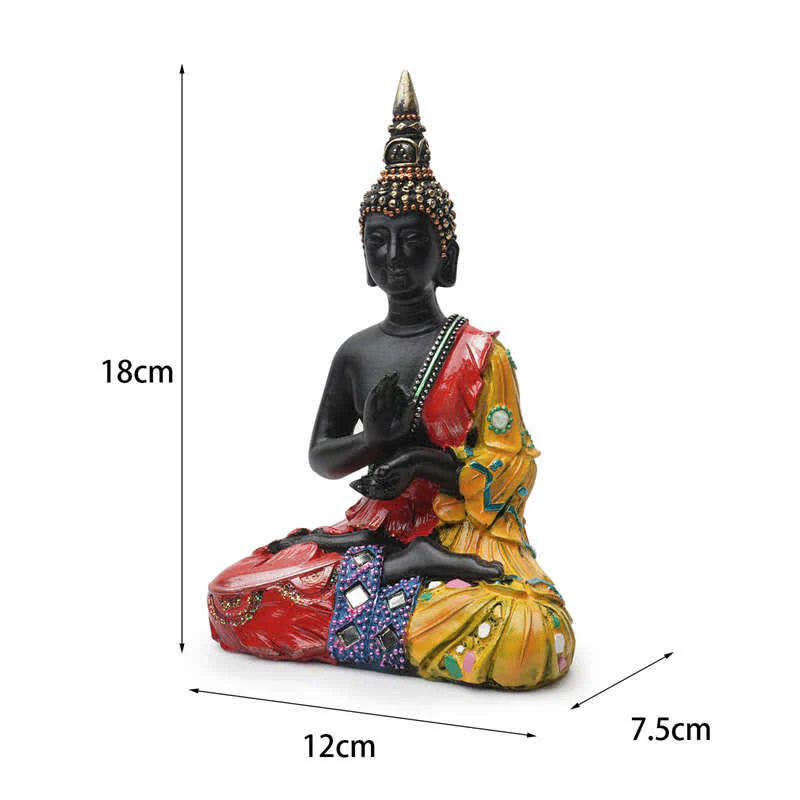 Buddha Stones Thai Buddha Serenity Resin Statue Decoration