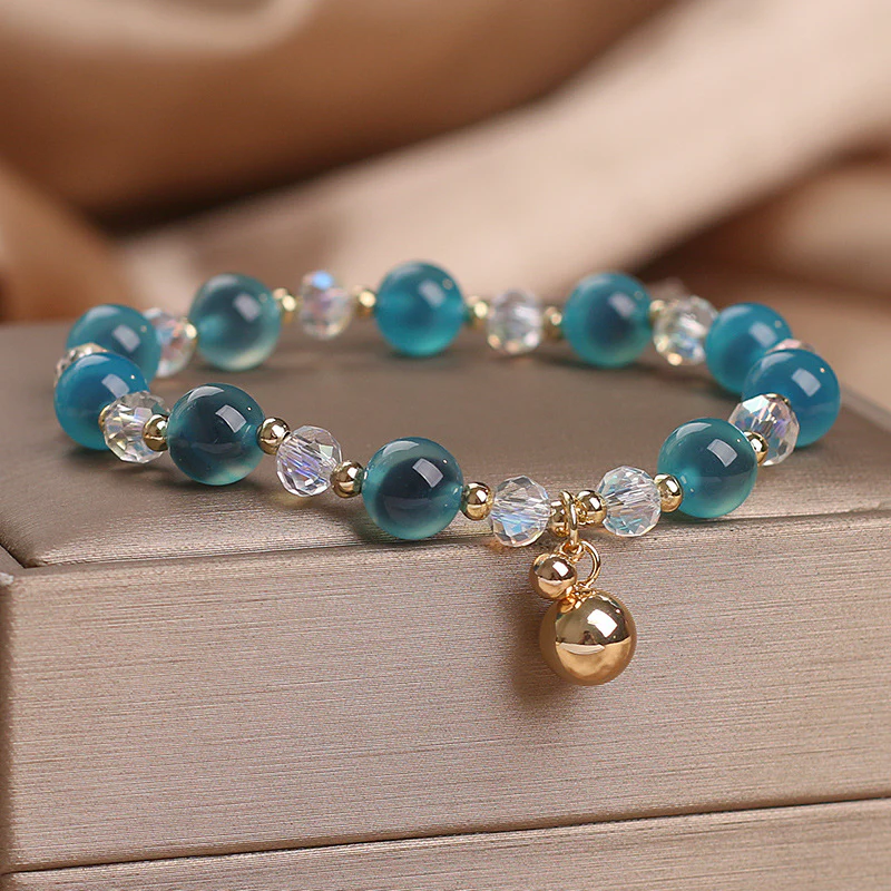 Buddha Stones Candy Agate Healing Harmony Bead Charm Bracelet