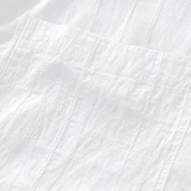 Buddha Stones Commute Plain Buttons Men's Short Sleeve Shirt With Pockets