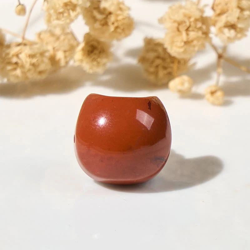 Buddha Stones Faceless Cat Head Design Red Turquoise Luck Bracelet