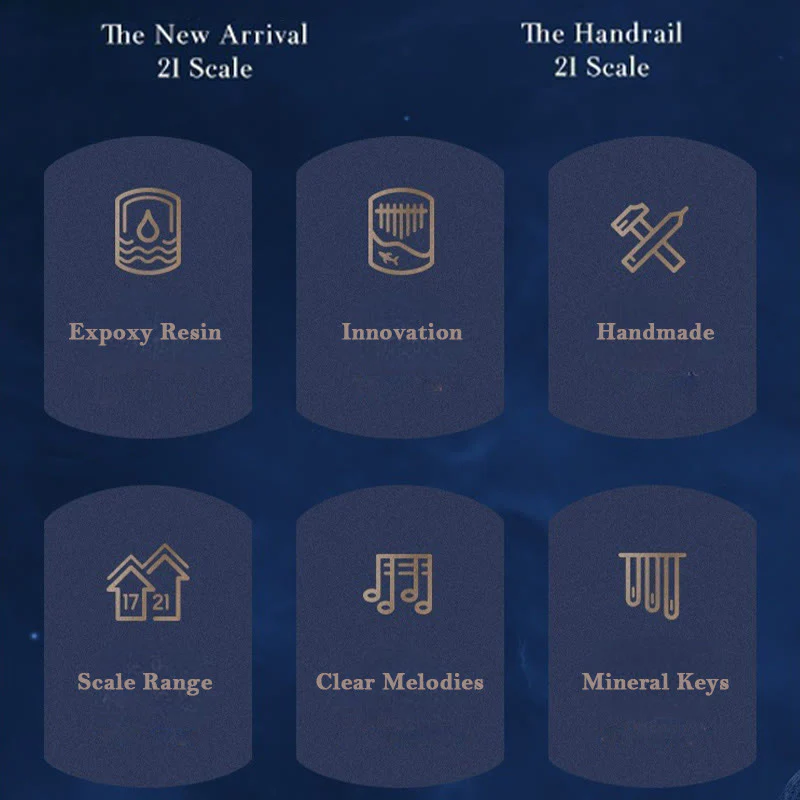 Buddha Stones Kalimba 17/21 Keys Thumb Piano Beech Wood Planet Universe Portable Finger Piano