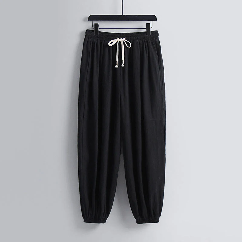 Buddha Stones Three-Quarter Sleeves Cropped Bloomers Cotton Top Pants Clothing Men's Set