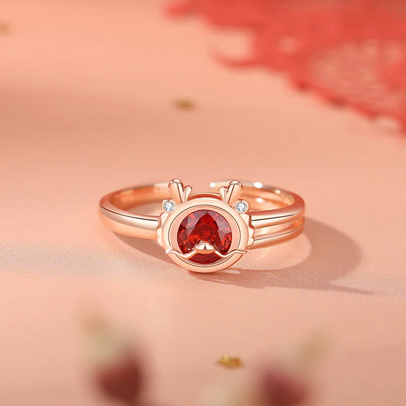 Buddha Stones 925 Sterling Silver Year Of The Dragon Luck Red Zircon Necklace Pendant Bracelet Earrings Ring (Extra 30% Off | USE CODE: FS30)