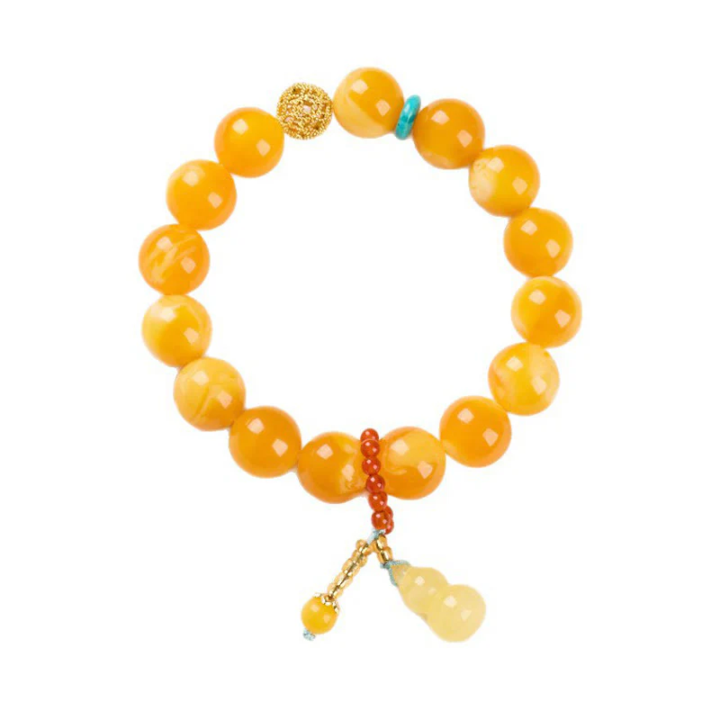 Buddha Stones Amber Gourd Multilayer Confidence Bracelet