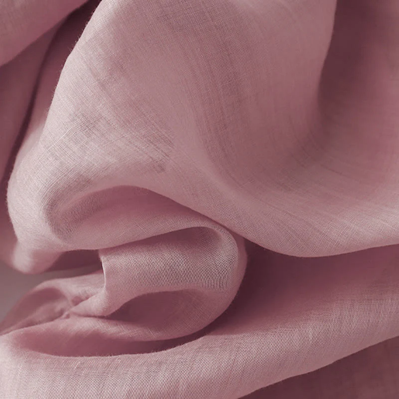 Buddha Stones Summer Embroidery Double Layer Cotton Linen Women's Wide Leg Pants With Pockets