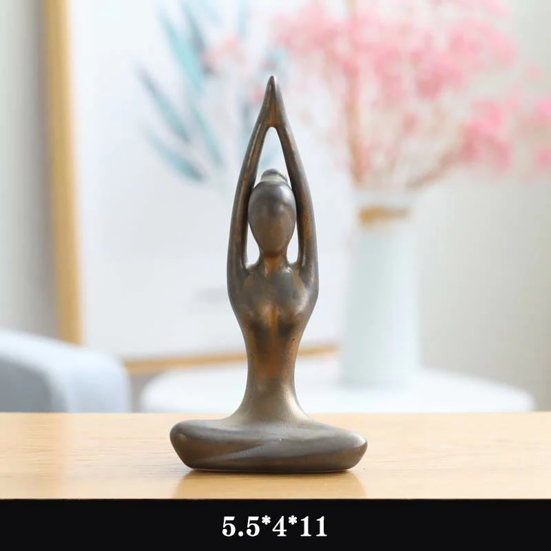 Buddha Stones Abstract Yoga Meditation Exercise Ceramics Spiritual Figurine Sculpture Decoration