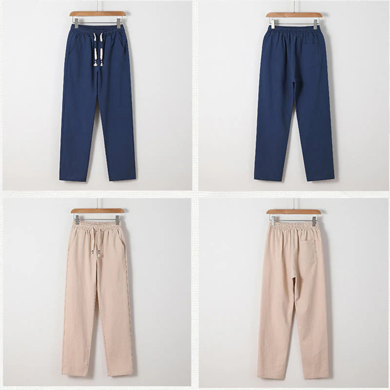 Buddha Stones 2Pcs Chinese Characters Crane Cotton Shirt Pants With Pockets Men's Meditation Cloth Set